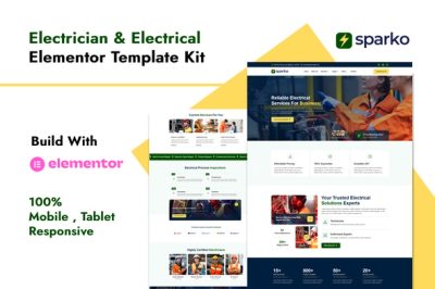 Sparko - Electrician & Electrical Services Elementor Template Kit