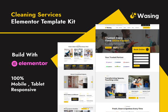 Wasing - Cleaning Services Elementor Template Kit Wasing - Cleaning Services Elementor Template Kit