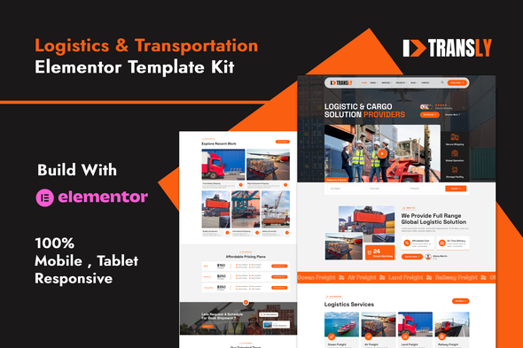 Transly - Logistics & Transportation Elementor Template Kit Transly - Logistics & Transportation Elementor Template Kit