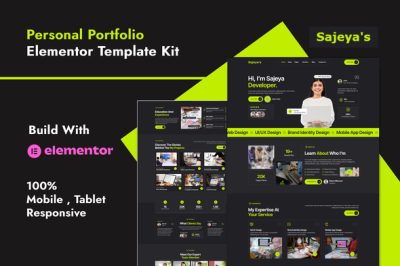 Sajeya - Personal Portfolio Elementor Template Kit