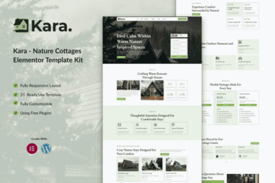 Kara - Nature Cottages Elementor Template Kit