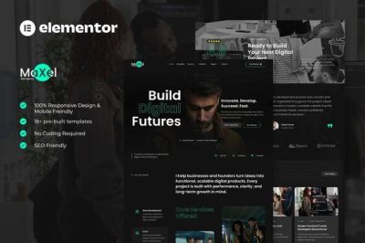 MaXel - Web Development & Portfolio Elementor Template Kit