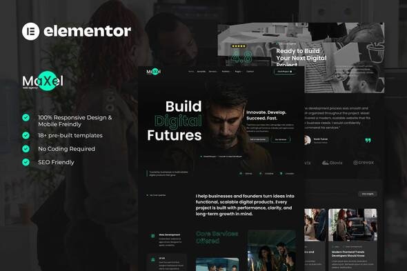 MaXel - Web Development & Portfolio Elementor Template Kit MaXel - Web Development & Portfolio Elementor Template Kit