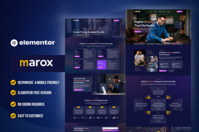 Marox - Digital Marketing Agency Elementor Template Kit