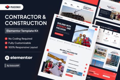 Masonix - Contractor & Construction Elementor Pro Template Kit