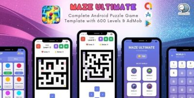 Maze Ultimate - Complete Android Puzzle Game Template with 600 Levels & AdMob