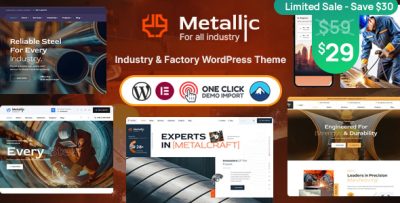 Metallic - Industry & Manufacturing Factory WordPress Theme