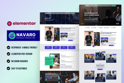 Navaro - Business Consulting WordPress Elementor Template Kit