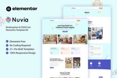 Nuvia - Kindergarten & Child Care Elementor Template Kit