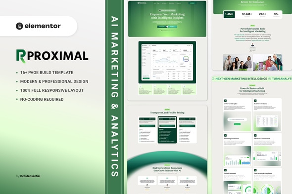 Proximal - AI Marketing & Analytics Elementor Template Kit Proximal - AI Marketing & Analytics Elementor Template Kit