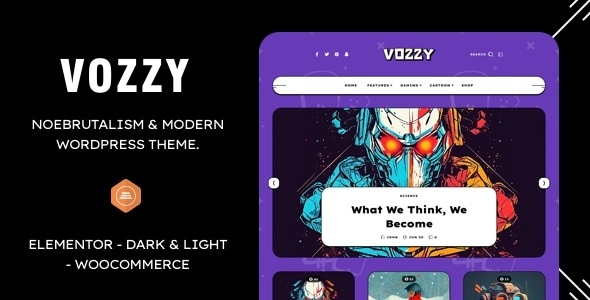 Vozzy - Modern & Neobrutalism WordPress Theme Vozzy - Modern & Neobrutalism WordPress Theme