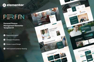 Perfin - Personal Finance Management Elementor Template Kit