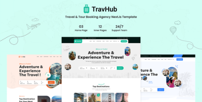 Travhub – Tour & Travel Booking NextJs Template