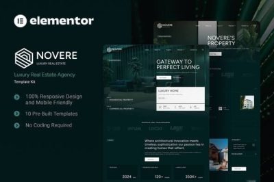 Novere - Luxury Real Estate Agency Elementor Template Kit