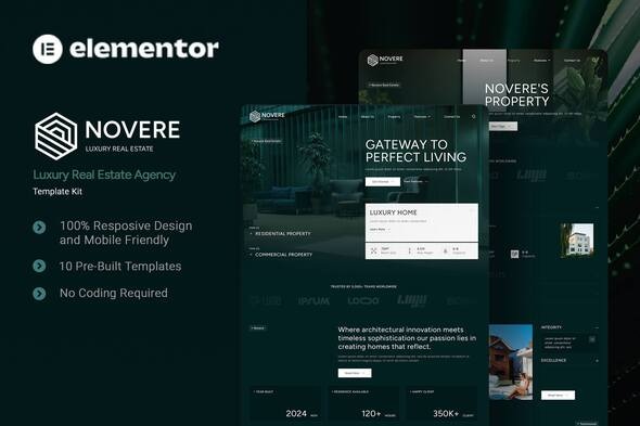 Novere - Luxury Real Estate Agency Elementor Template Kit Novere - Luxury Real Estate Agency Elementor Template Kit