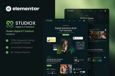 Studiox - Modern Digital & IT Solution Elementor Template Kit