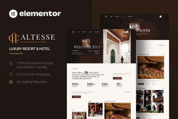 Altesse - Luxury Resort & Hotel Elementor Template Kit Altesse - Luxury Resort & Hotel Elementor Template Kit