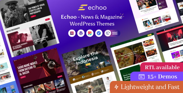 Echoo - News Magazine WordPress Theme + RTL Echoo - News Magazine WordPress Theme + RTL