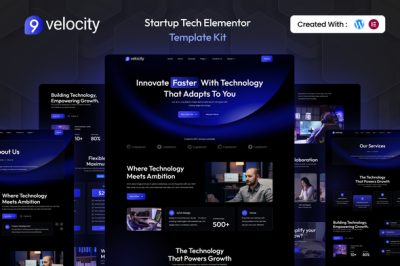 Velocity - Startup Tech Elementor Template Kit
