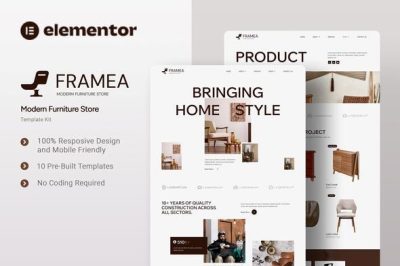 Framea - Modern Furniture Store Elementor Template Kit