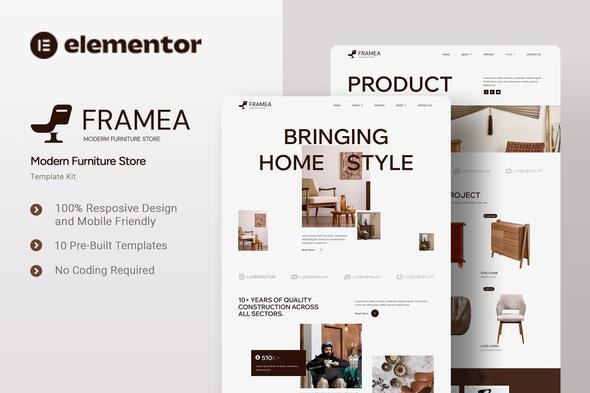 Framea - Modern Furniture Store Elementor Template Kit Framea - Modern Furniture Store Elementor Template Kit