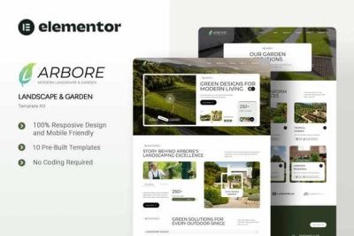 Arbore - Landscape & Garden Elementor Template Kit