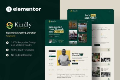 Kindly - Non Profit Charity & Donation Elementor Template Kit