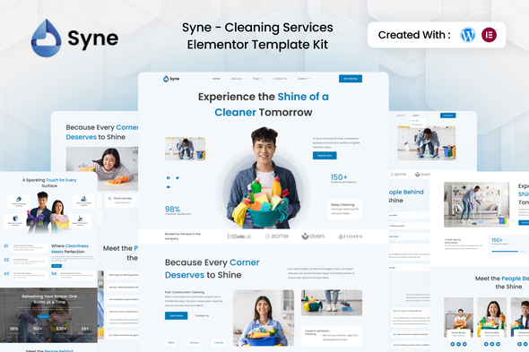 Syne - Cleaning Services Elementor Template Kit Syne - Cleaning Services Elementor Template Kit