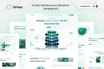 Orinex – AI Data Infrastructure Elementor Template Kit