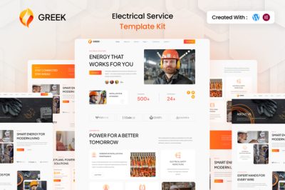 Greek - Electrical Service Elementor Template Kit