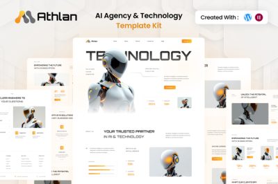 Athlan - AI Agency & Technology Elementor Template Kit