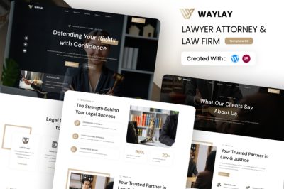 Waylay - Lawyer Attorney & Law Firm Elementor Template Kit