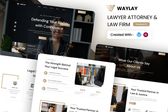 Waylay - Lawyer Attorney & Law Firm Elementor Template Kit Waylay - Lawyer Attorney & Law Firm Elementor Template Kit