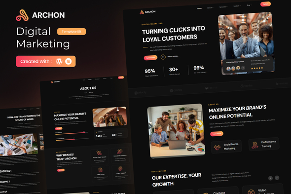 Archon - Digital Marketing Agency Elementor Template Kit Archon - Digital Marketing Agency Elementor Template Kit