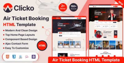 Clicko - Air Ticket Booking HTML5 Template