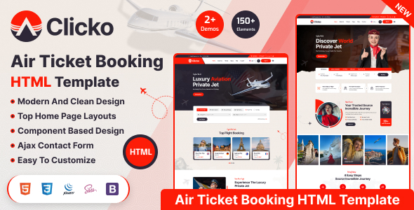 Clicko - Air Ticket Booking HTML5 Template Clicko - Air Ticket Booking HTML5 Template