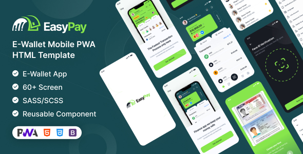 EasyPay | E-Wallet Mobile PWA HTML Template EasyPay | E-Wallet Mobile PWA HTML Template