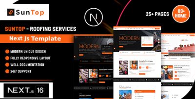 Suntop – Roofing Services Next Js 16 Template