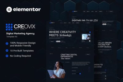 Creovix - Digital Marketing Agency Elementor Template Kit