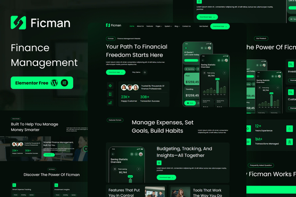 Ficman - Finance Management Elementor Template Kit Ficman - Finance Management Elementor Template Kit