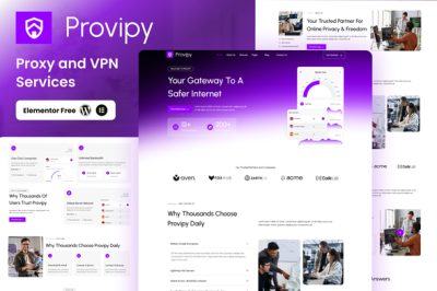 Provipy - Proxy & VPN Services Elementor Template Kits