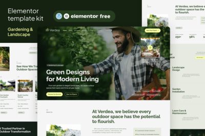 Verdea - Landscaping & Gardening Elementor Template Kit