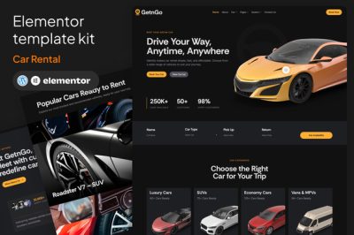 GetnGo - Car Rental Elementor Template Kit