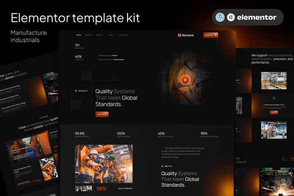 Nortand - Industrial & Manufacturing Elementor Template Kit Nortand - Industrial & Manufacturing Elementor Template Kit