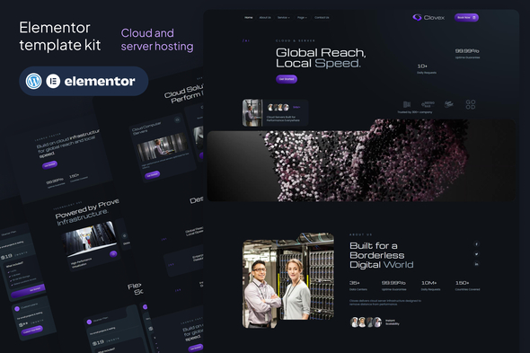 Clovex - Cloud & Server Hosting Service Elementor Template Kit Clovex - Cloud & Server Hosting Service Elementor Template Kit