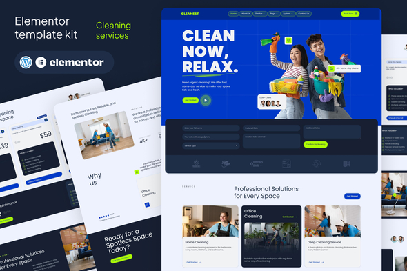 Cleanest - Cleaning service Elementor Template Kit Cleanest - Cleaning service Elementor Template Kit