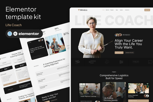 Mindco - Life Coach & Counseling Elementor Template Kit Mindco - Life Coach & Counseling Elementor Template Kit