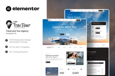 Travtour - Travel and Tour Agency Elementor Template Kit