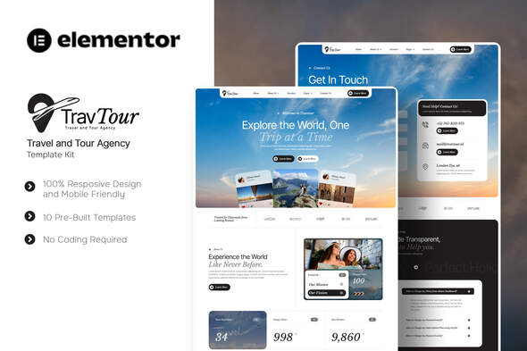 Travtour - Travel and Tour Agency Elementor Template Kit Travtour - Travel and Tour Agency Elementor Template Kit
