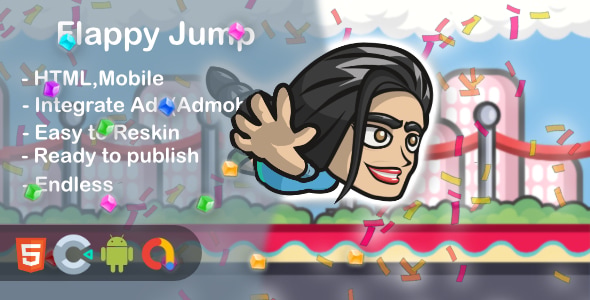Flappy Jump (Html5 + Construct 3 +Mobile) Flappy Jump (Html5 + Construct 3 +Mobile)
